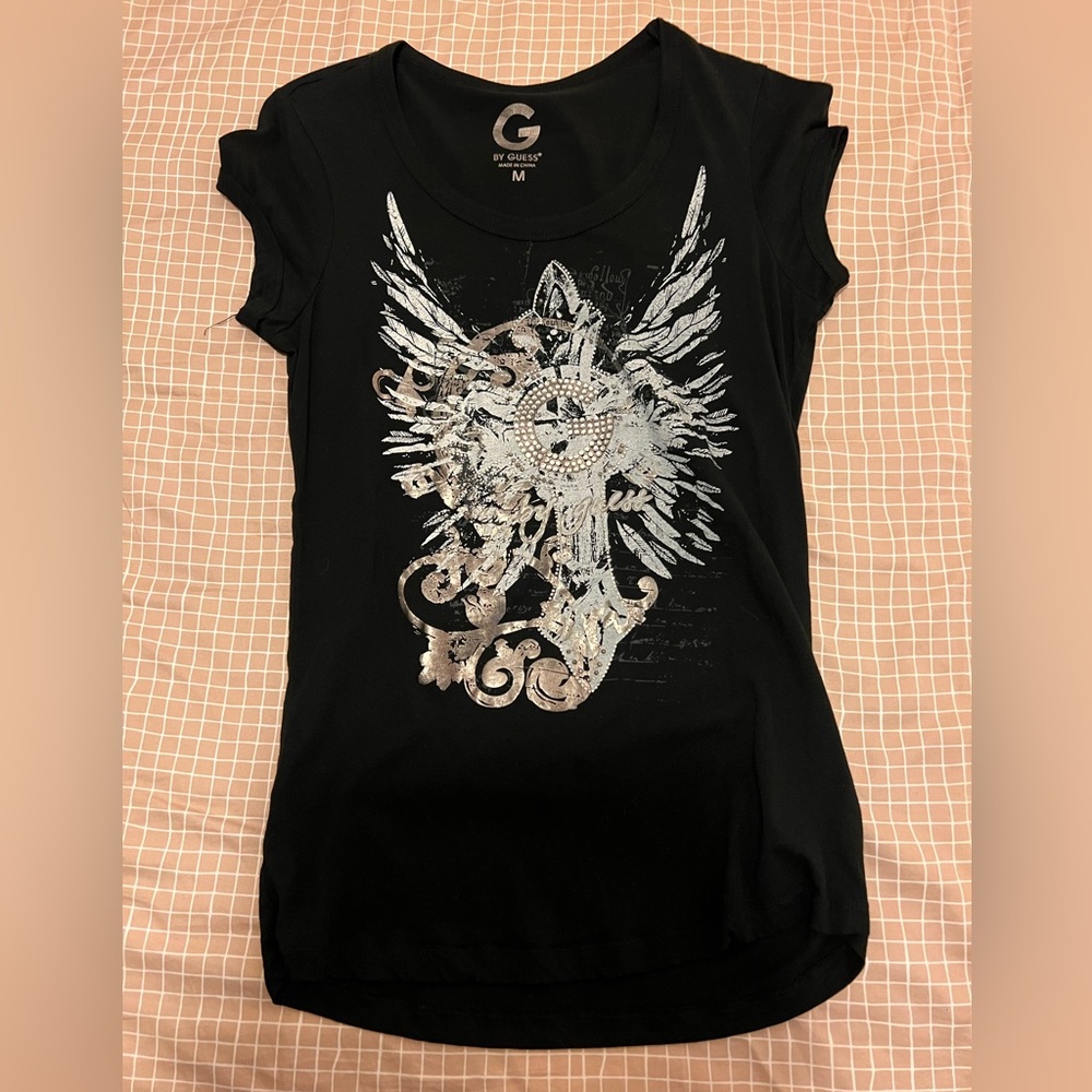 G by Guess black T-Shirt size M - Picture 2 of 7
